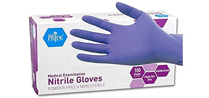 MedPride Powder-Free Nitrile Exam Gloves, Medium, Box/100