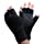 Mens 3M Thinsulate 40 gram Thermal Insulated Black Knit Winter Fingerless Gloves (M/L)