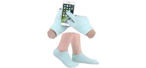 Moisturizing Spa Gloves and Socks Set Gel Gloves and Socks Heal Eczema Cracked Dry Skin for Repair Treatment Touch Screen gift for women