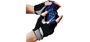 ONISSI Pro Gaming Gloves for Sweaty Hands – Gamer Grip Gloves for Video Games on PS4/ PS5/ Xbox/ Computer/ VR/ Mobile/ iPad – Anti Sweat, Black, Half Finger Gaming Gloves for Men and Women (Large)