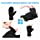 OZERO Fingerless Gloves 3M Thinsulate Convertible Winter Warm Mittens Insulated Polar Fleece Windproof for Running/Cycling/Walking Dogs Thermal for Man and Women (Large,Black)