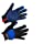 SAFE HANDLER Super Grip Gloves | Textured Grip Palm, Non-Slip Texture, Hook & Loop Wrist Strap, BLACK/BLUE, L/XL, 1 pair (2 gloves)