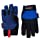 SAFE HANDLER Super Grip Gloves | Textured Grip Palm, Non-Slip Texture, Hook & Loop Wrist Strap, BLACK/BLUE, L/XL, 1 pair (2 gloves)