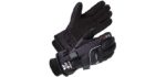 SKYDEER Waterproof Deerskin Suede Leather Cold Weather Ski Gloves for Snowboarding, Skiing, Ice Fishing, Snowmobile, Ice Skating, Hiking, Kayaking (SD8650T/XL)