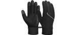 Touch Screen Gloves Winter Gloves for Unisex Anti-Slip Running Cycling Gloves for Men Women Hiking, Driving Skiing Outdoor Sports (M, Black)¡­