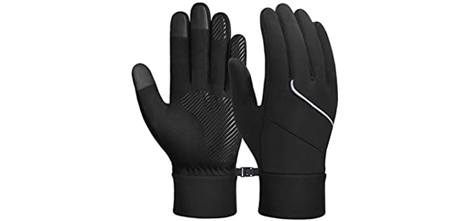 Touch Screen Gloves Winter Gloves for Unisex Anti-Slip Running Cycling Gloves for Men Women Hiking, Driving Skiing Outdoor Sports (M, Black)¡­