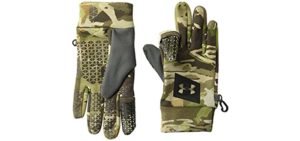 Under Armour Men's Hunt Early Season Fleece Gloves , UA Forest Camo (940)/Black, Medium