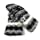 Warm Women Knit Mittens 100% Icelandic Wool Fleece Lined by Freyja Canada (Black, Light Charcoal, White)