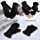 Winter Gloves Fingerless Convertible Mittens with Flip Top 3M Thinsulate Thermal Fleece for Running Photographing Typing - Black Small