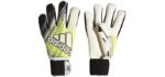 adidas Adult Classic Pro Soccer Goalkeeper Gloves (Black/Solar Yellow/White, 7)
