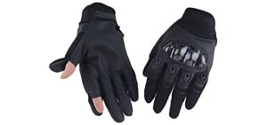 HONGYI Touch Screen Military Carbon Fiber Hard Knuckle Tactical Gloves Full Finger Pistol Fingers Gloves Cycling Motorcycle Hunting Gear