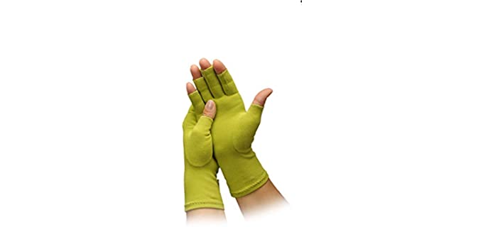 Dritz Supports During Crafting, Quilting, Sewing, Knitting, Household Duties Crafters Comfort Glove-Medium, Kiwi Green