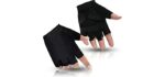HuwaiH Cycling Gloves for Men/Women Anti Slip Shock Absorbing Biking Gloves Half Finger Gel Pad Bicycle Gloves Breathable Bike Gloves (Black, Small)