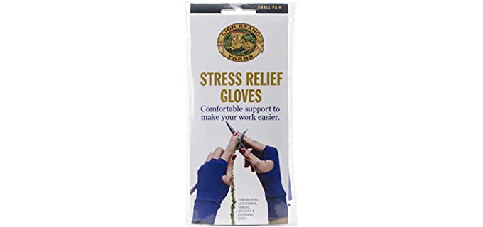 Lion Brand Yarn 400-5-1202 Stress Relief Gloves, 1-Pair, Small