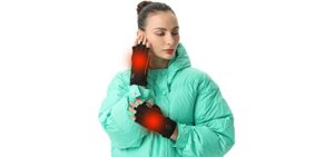 Rechargeable Wireless Fingerless Heated Writing Gloves，Heated Work Gloves for Men and Women,USB Heated Gloves Suitable for Work, Play, Ski, Bike, Hiking, Outdoor Adventure (4.3*7 ing(L))