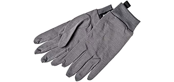 Hestra Unisex Merino Wool Liner Active 5-Finger for Every Day, Winter Wear - Charocoal - 8