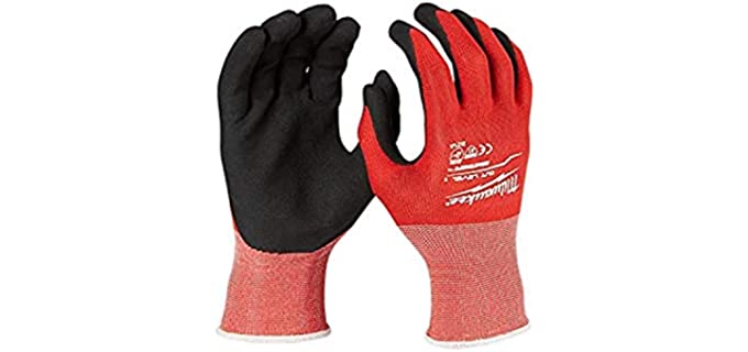 MILWAUKEE Cut 1 Dipped Gloves - L (Single Pair)