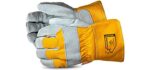 Superior Winter Work Gloves – Waterproof and Insulated Work Gloves for Cold Weather Conditions (Thinsulate - 66BFTLWT) – Size Large