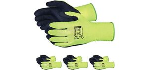 Superior Heavy Duty Gardening Gloves for Yard Work (3 Pack) Form Fitting Landscaping Glove Puncture Resistant with Composite Knit Breathable Backs - Mens Womens Unisex Design - Size Medium