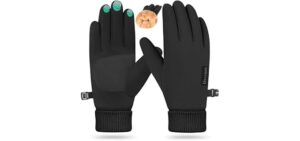 ihuan Winter Waterproof Gloves Cold Weather - Snow Ski Windproof for Men Women, Warm Touchscreen Thermal for Running Cycling