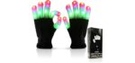 Luwint LED Light Up Gloves for Kids, Flashing Sensory Toys for Autism, Cool Glow Christmas Gifts for Boys Girls 6-8 8-12 Years Old
