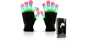 Luwint LED Light Up Gloves for Kids, Flashing Sensory Toys for Autism, Cool Glow Christmas Gifts for Boys Girls 6-8 8-12 Years Old