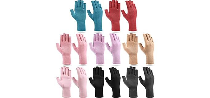 Crowye 8 Pairs Compression Gloves