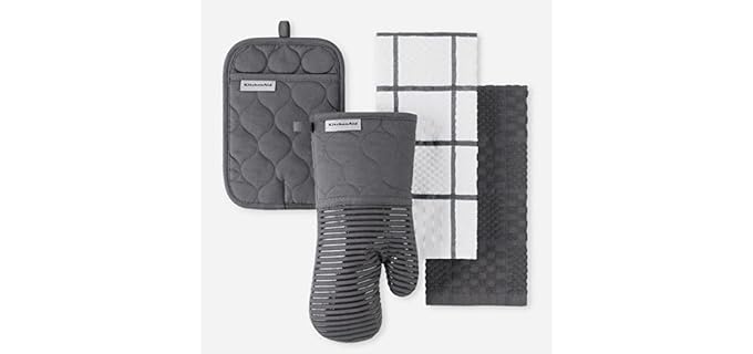 KitchenAid Quilted Cotton Terry Oven Mitt Set