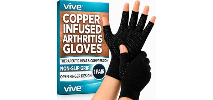Vive Copper Infused Compression Gloves
