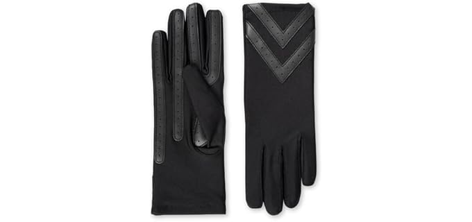 isotoner Unisex Recycled Chevron Gloves - Women's Fleece-Lined Gloves isotoner Recycled Touchscreen Gloves